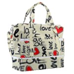 Love Abstract Background Love Textures Sports Shoulder Bag with Shoes Compartment