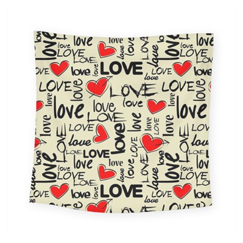 Love Abstract Background Love Textures Square Tapestry (Small) from ArtsNow.com