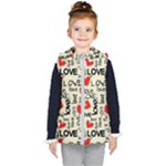 Love Abstract Background Love Textures Kids  Hooded Puffer Vest