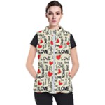 Love Abstract Background Love Textures Women s Puffer Vest