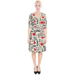 Love Abstract Background Love Textures Wrap Up Cocktail Dress