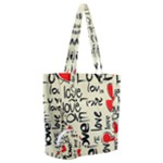 Love Abstract Background Love Textures Everyday Shoulder Bag with Pouch Bag