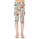 Love Abstract Background Love Textures Kids  Capri Leggings 