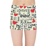 Love Abstract Background Love Textures Kids  Sports Shorts