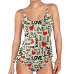 Love Abstract Background Love Textures Tankini Set