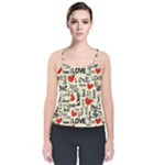 Love Abstract Background Love Textures Velvet Spaghetti Strap Top