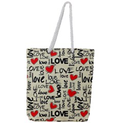 Full Print Rope Handle Tote (Large) 