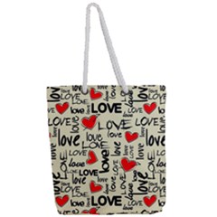 Full Print Rope Handle Tote (Large) 