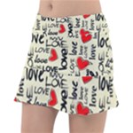 Love Abstract Background Love Textures Classic Tennis Skirt