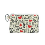 Love Abstract Background Love Textures Canvas Cosmetic Bag (Small)