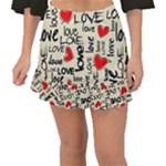 Love Abstract Background Love Textures Fishtail Mini Chiffon Skirt