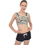 Love Abstract Background Love Textures V-Back Sports Bra