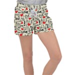 Love Abstract Background Love Textures Women s Velour Lounge Shorts