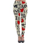 Love Abstract Background Love Textures Lightweight Velour Leggings