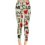 Love Abstract Background Love Textures Inside Out Leggings