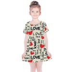 Love Abstract Background Love Textures Kids  Simple Cotton Dress