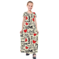 Kids  Short Sleeve Maxi Dress 