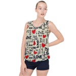 Love Abstract Background Love Textures Bubble Hem Chiffon Tank Top