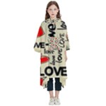 Love Abstract Background Love Textures Kids  Hooded Rain Ponchos