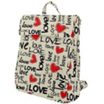 Love Abstract Background Love Textures Flap Top Backpack