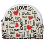 Love Abstract Background Love Textures Horseshoe Style Canvas Pouch