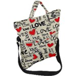 Love Abstract Background Love Textures Fold Over Handle Tote Bag