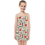 Love Abstract Background Love Textures Kids  Summer Sun Dress