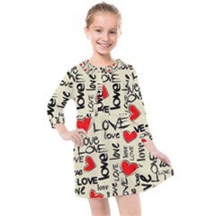 Kids  Quarter Sleeve Shirt Dress 