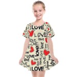 Love Abstract Background Love Textures Kids  Smock Dress