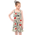 Love Abstract Background Love Textures Kids  Overall Dress