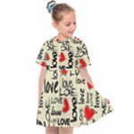 Love Abstract Background Love Textures Kids  Sailor Dress