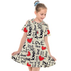 Kids  Short Sleeve Shirt Dress 