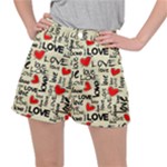 Love Abstract Background Love Textures Women s Ripstop Shorts