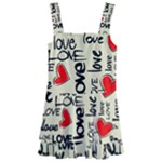 Love Abstract Background Love Textures Kids  Layered Skirt Swimsuit