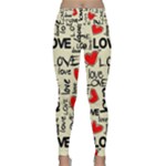 Love Abstract Background Love Textures Lightweight Velour Classic Yoga Leggings