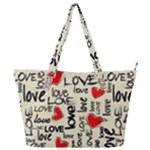 Love Abstract Background Love Textures Full Print Shoulder Bag