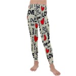 Love Abstract Background Love Textures Kids  Lightweight Velour Leggings