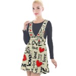 Love Abstract Background Love Textures Plunge Pinafore Velour Dress