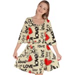 Love Abstract Background Love Textures Velour Kimono Dress