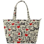 Love Abstract Background Love Textures Back Pocket Shoulder Bag 