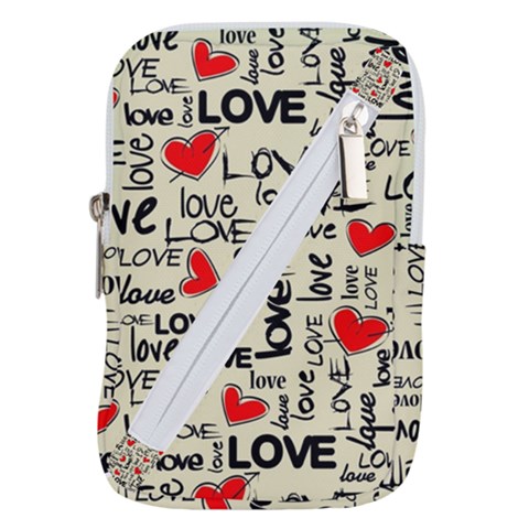 Love Abstract Background Love Textures Belt Pouch Bag (Large) from ArtsNow.com