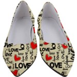 Love Abstract Background Love Textures Women s Block Heels 