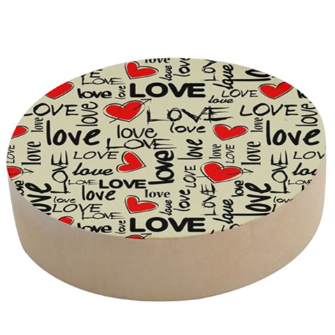 Love Abstract Background Love Textures Wooden Bottle Opener (Round) from ArtsNow.com