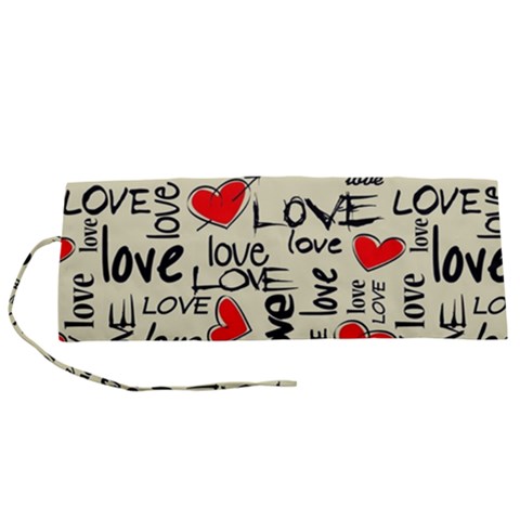 Love Abstract Background Love Textures Roll Up Canvas Pencil Holder (S) from ArtsNow.com