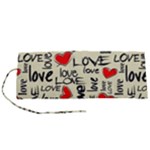 Love Abstract Background Love Textures Roll Up Canvas Pencil Holder (S)