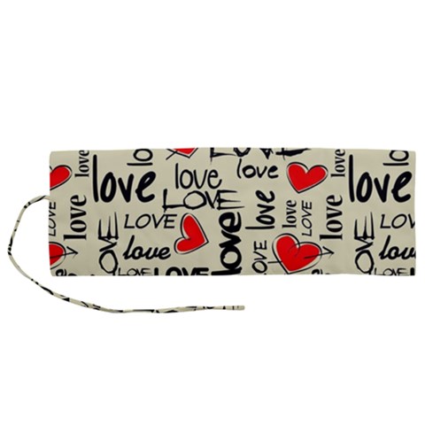 Love Abstract Background Love Textures Roll Up Canvas Pencil Holder (M) from ArtsNow.com