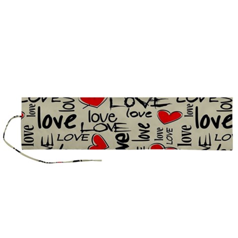 Love Abstract Background Love Textures Roll Up Canvas Pencil Holder (L) from ArtsNow.com