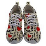 Love Abstract Background Love Textures Women Athletic Shoes