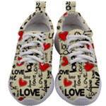 Love Abstract Background Love Textures Kids Athletic Shoes