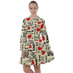 Love Abstract Background Love Textures All Frills Dress